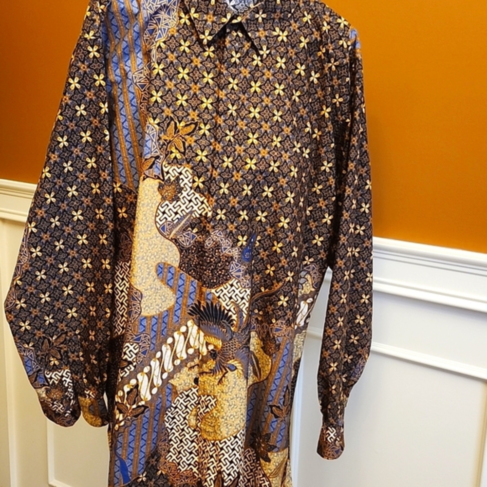 Batik Keris Men's Shirt Long Sleeves